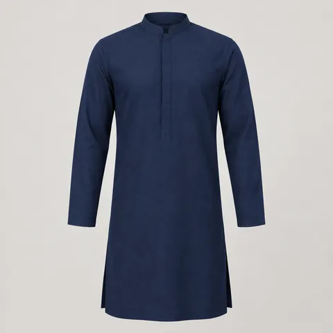 Rangdhonu Wear Cotton Panjabi, Deep Navy