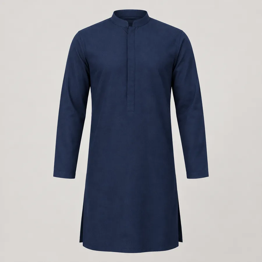 Rangdhonu Wear Cotton Panjabi, Deep Navy